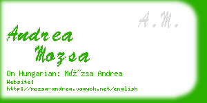 andrea mozsa business card